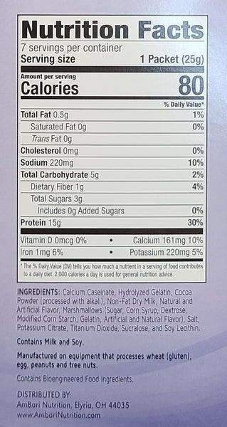 Marshmallow Hot Chocolate Nutrition Facts and Ingredients