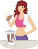 meal replacement for weight loss woman graphic