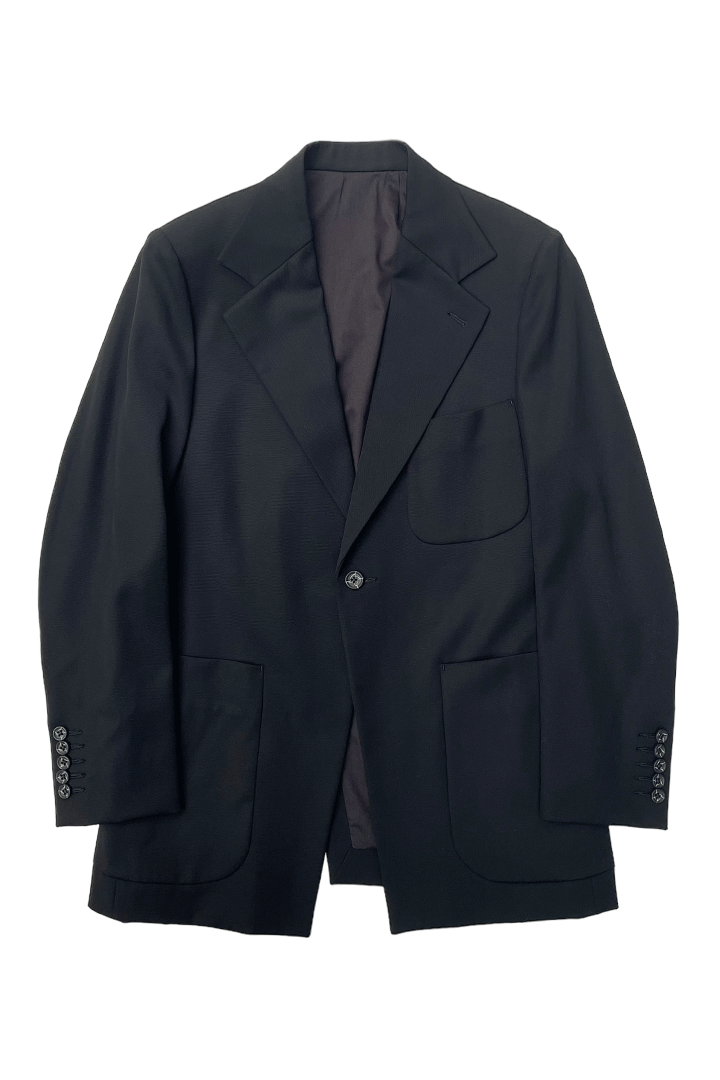 Classic fit sb jacket - wool twill black 23AW - KOZABURO online store