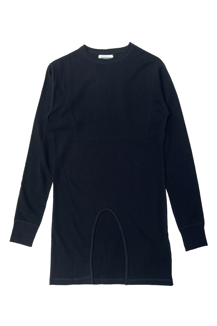 Henry ls top - jersey black 23AW - KOZABURO online store
