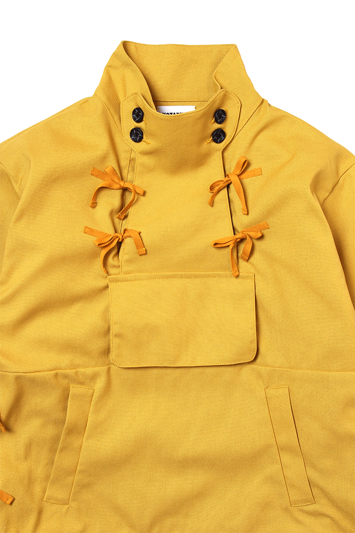 Unlined hopsack monk jacket yellow 22SS - KOZABURO online store