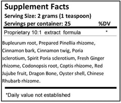 Bupleurum and Dragon Bone Supplement Facts
