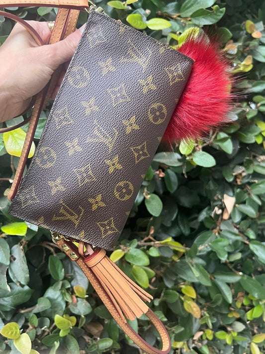 LOUIS VUITTON AUTHENTIC POUCH EBENE Restored interior - funny pack