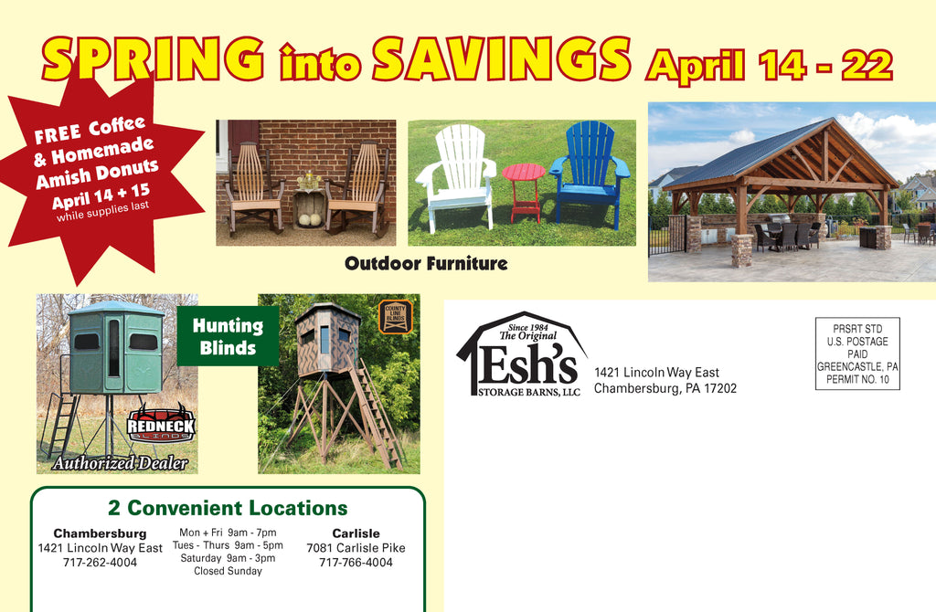 Esh sheds spring sale 2