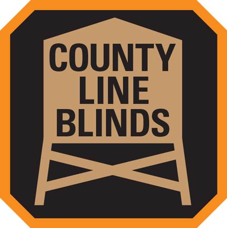 County line wooden hunting blind logo