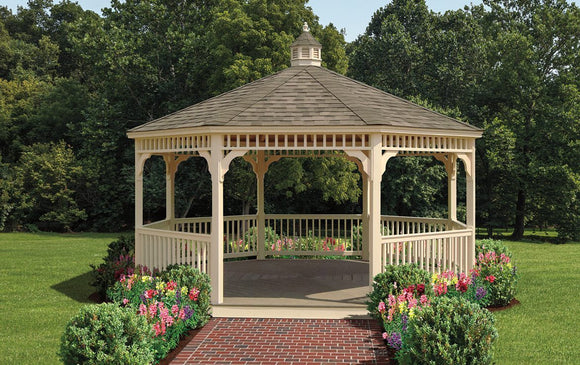 Octagon Vinyl Gazebo – Esh's Sheds