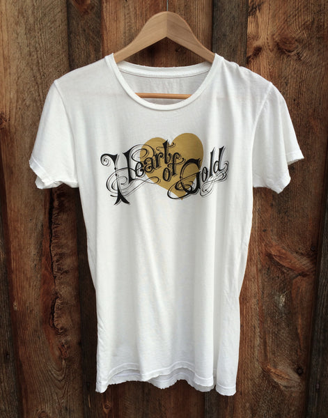 Heart Of Gold Womens Tee White/Multi | Bandit Brand General Store