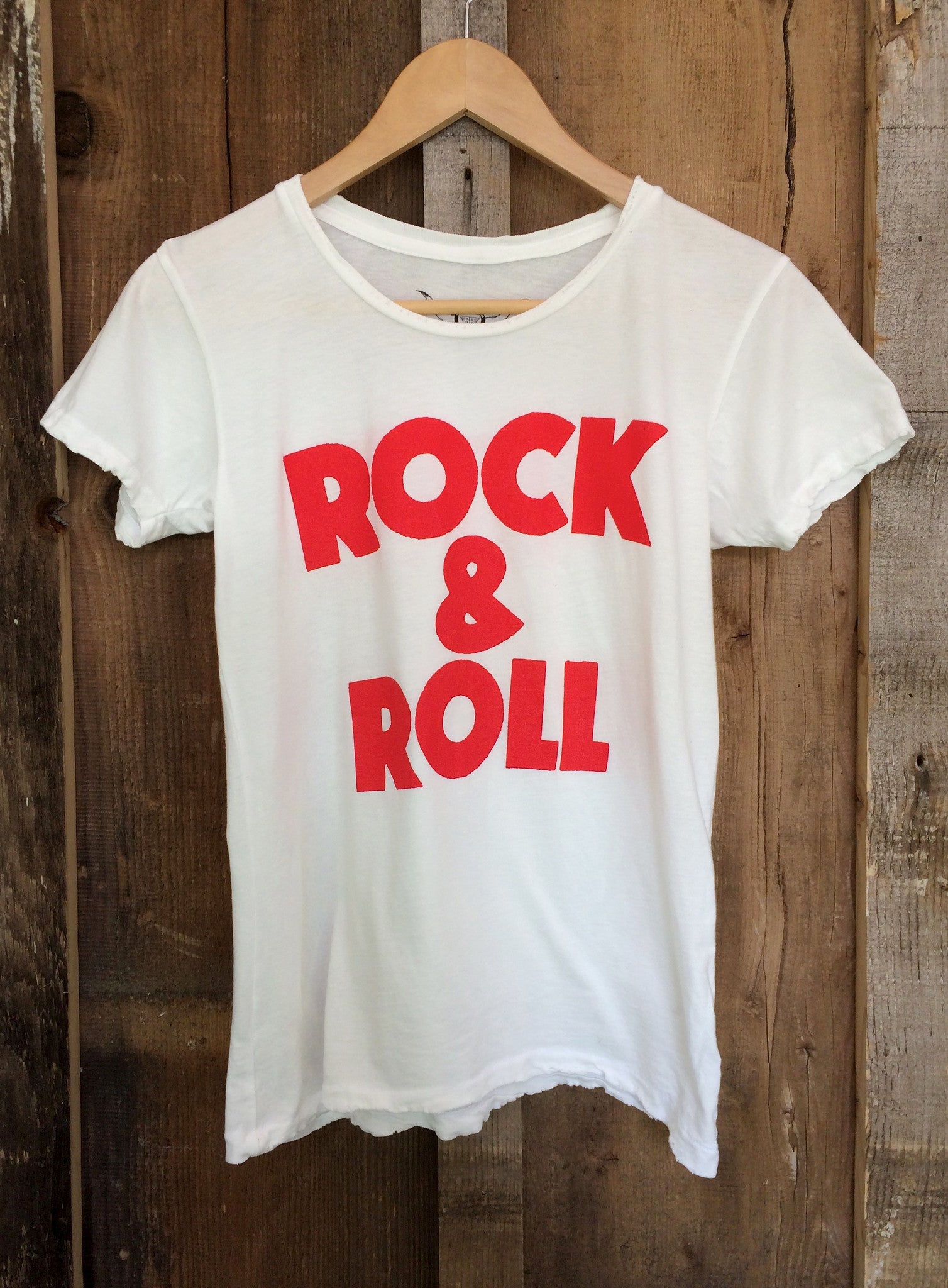 Womens White/Red Brand Rock Tee General | Roll & Bandit Store