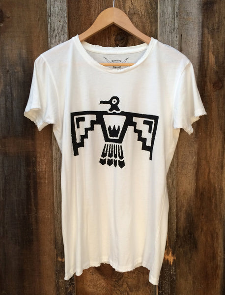 Thunderbird Womens Tee Wht/Blk | Bandit Brand General Store