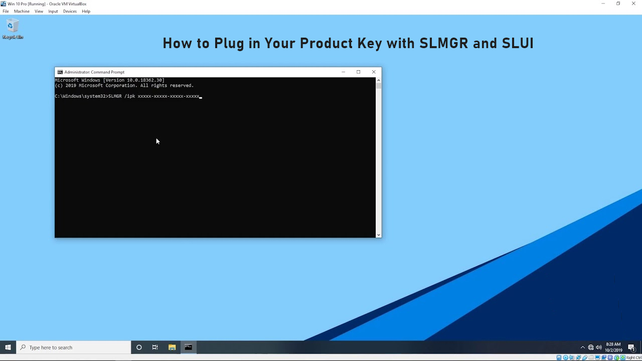 How to Plug in Your Product Key with SLMGR and SLUI