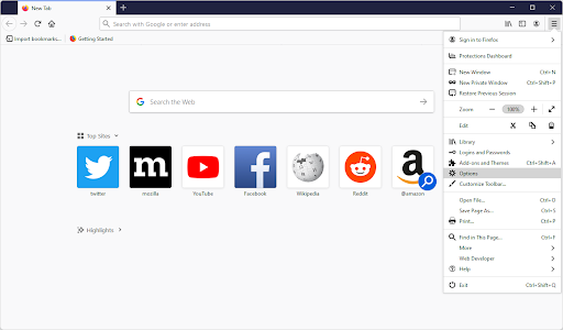 Clear browser data in firefox