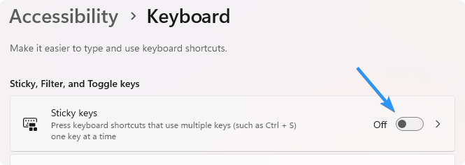 sticky keys off