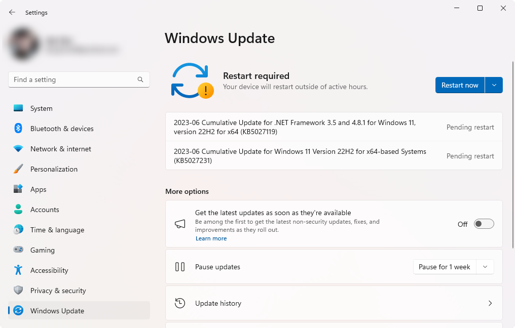 update windows