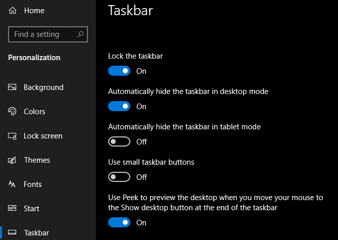 Auto-Hide-Taskbar-Windows