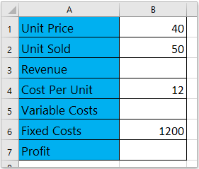 Excel table