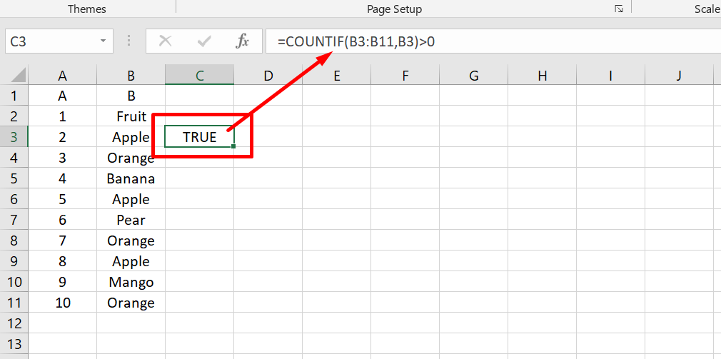 How to use Countif in data validation
