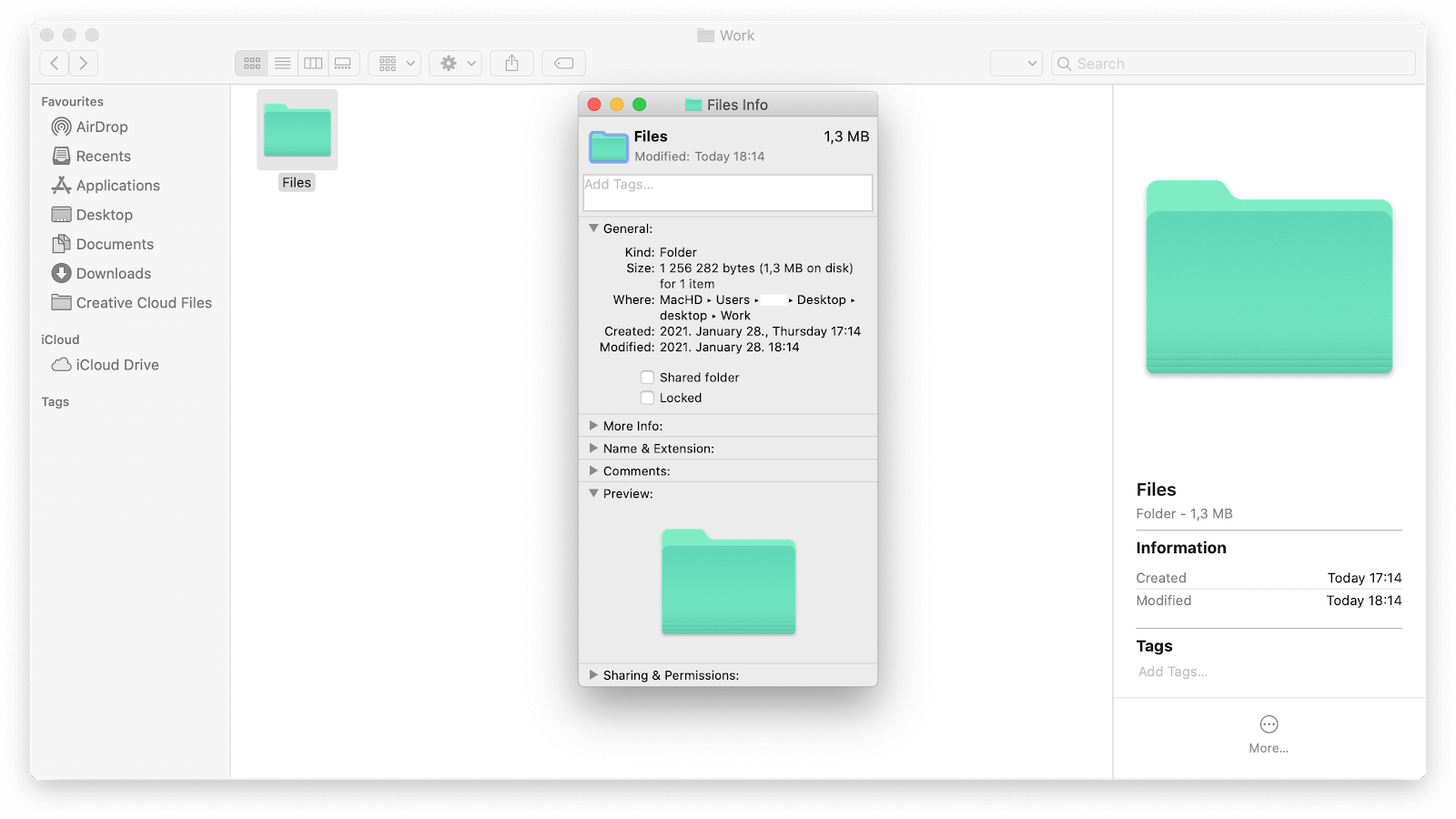 промяна на цвета на папката на Mac