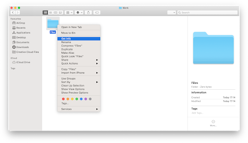 как да промените цвета на папка на Mac