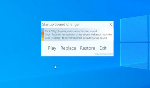 Startup sound changer