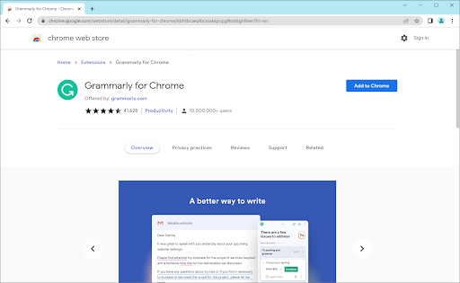 grammarly for crome