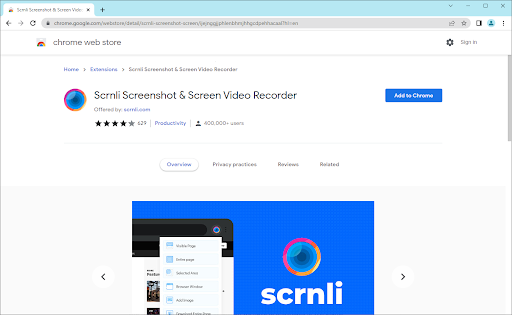 scrnli chrome extension