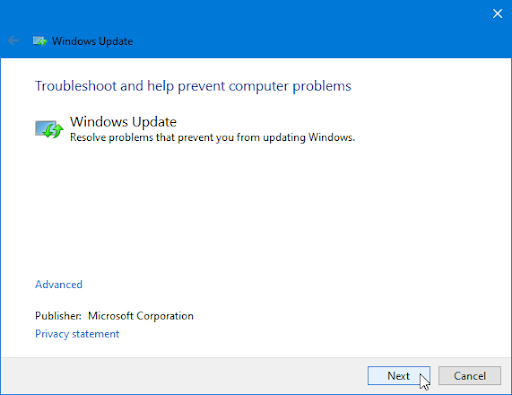 Windows update problem analysis