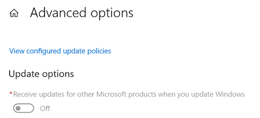 Receive updates for other Windows products when your update windows