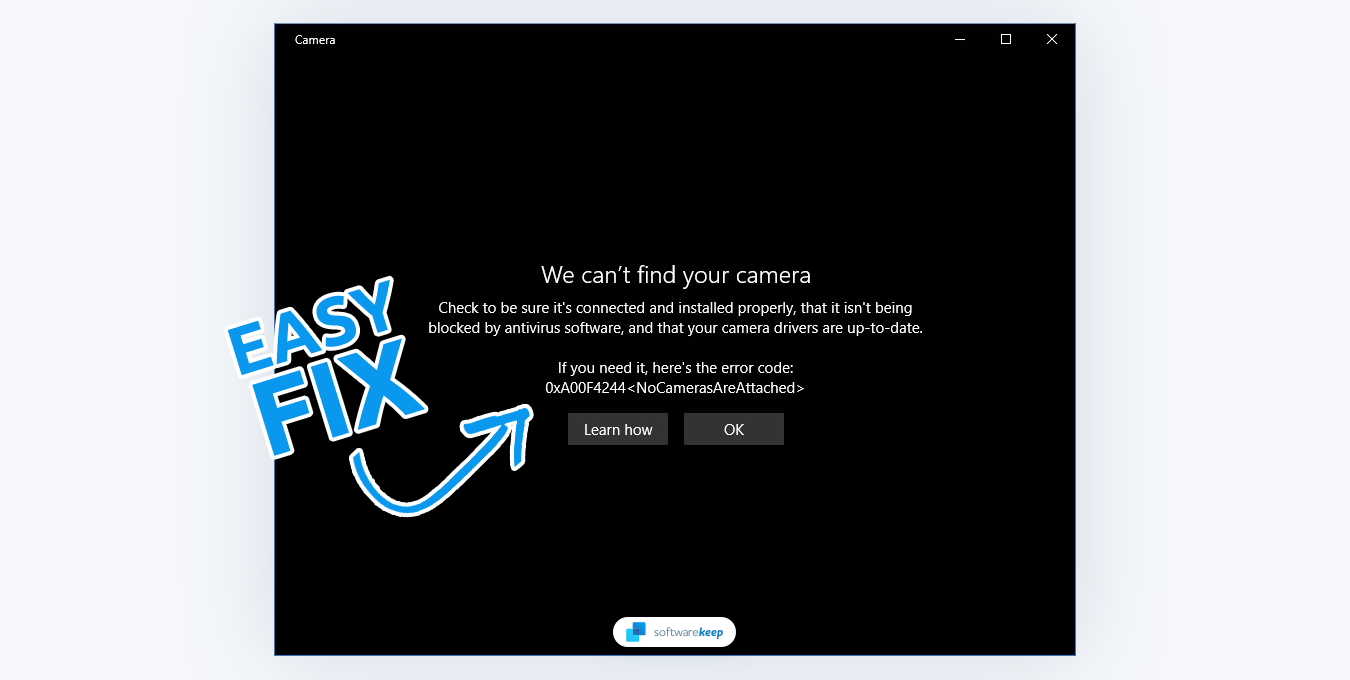 How to Fix Error Code 0xA00F4244 NoCamerasAreAttached