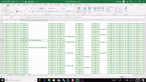 compare two excel sheets