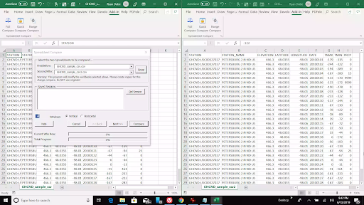 compare two excel files