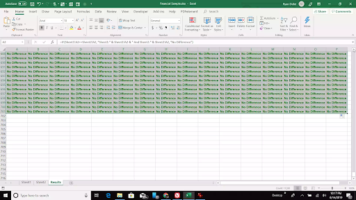 compare two excel sheets