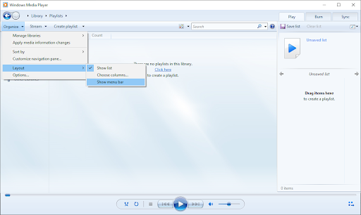 Windows media player