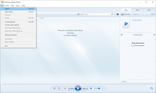 Windows media player