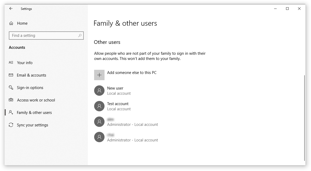 How to add a new user account on Windows