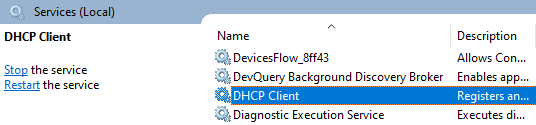 DHCP Client.