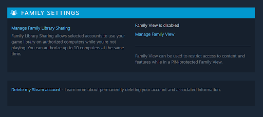 select deleat my steam account