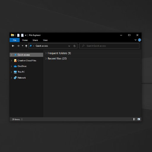 Активирайте тъмен режим в Windows 10 File Explorer