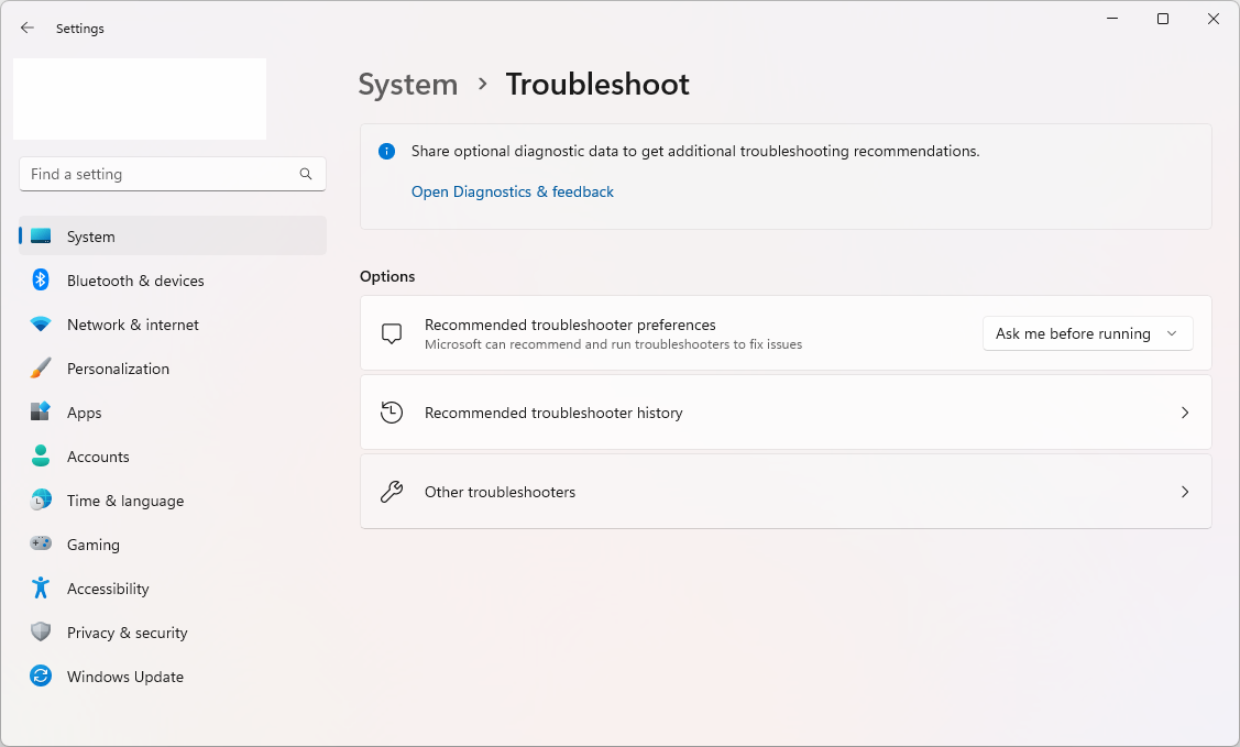 Other troubleshooters