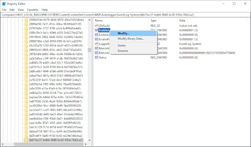 Modify Autologg Key