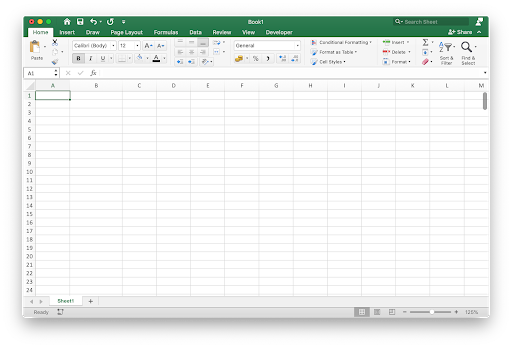 Navigate Excel Interface