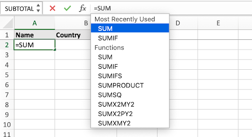 Study Excel formulas