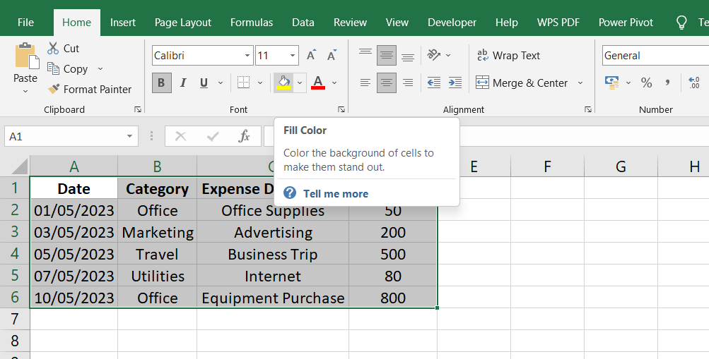 The Fill tab lets you determine the background color or pattern of the selected cells. You can choose different colors to highlight specific data or use patterns to create visual effects in your spreadsheet.