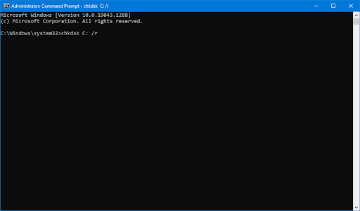 chkdsk c: /r