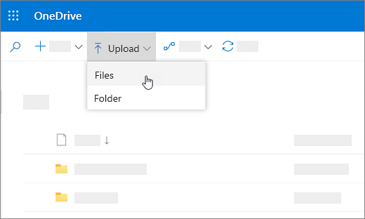 How to upload files on OneDrive