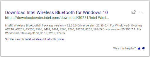 Intel Wireless Blutooth for Windows 10