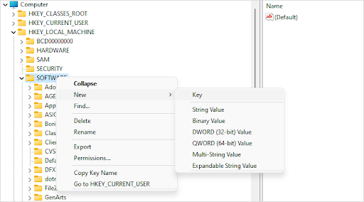 windows 10 registry entry