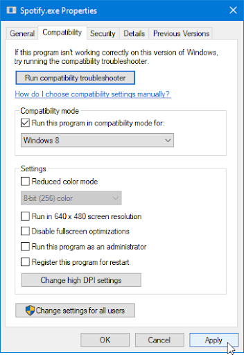 run this compatibility troubleshooter
