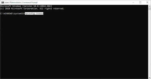 command prompt > ipconfig