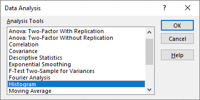 frequency distribution in excel