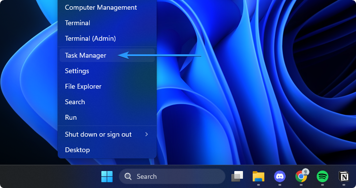 open task manager